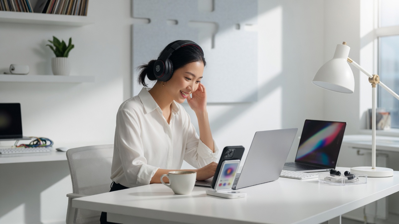 Creative professional using SoundPlayback